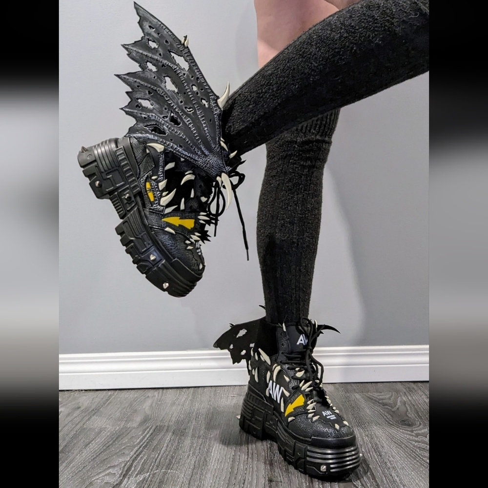 Anthony Wang Black Apple Platform Shoes